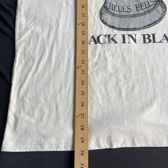 ACDC Shirt Men Extra Large XL Cream Band Tee Rock & Roll Angus Back in Black NEW - Picture 11 of 11